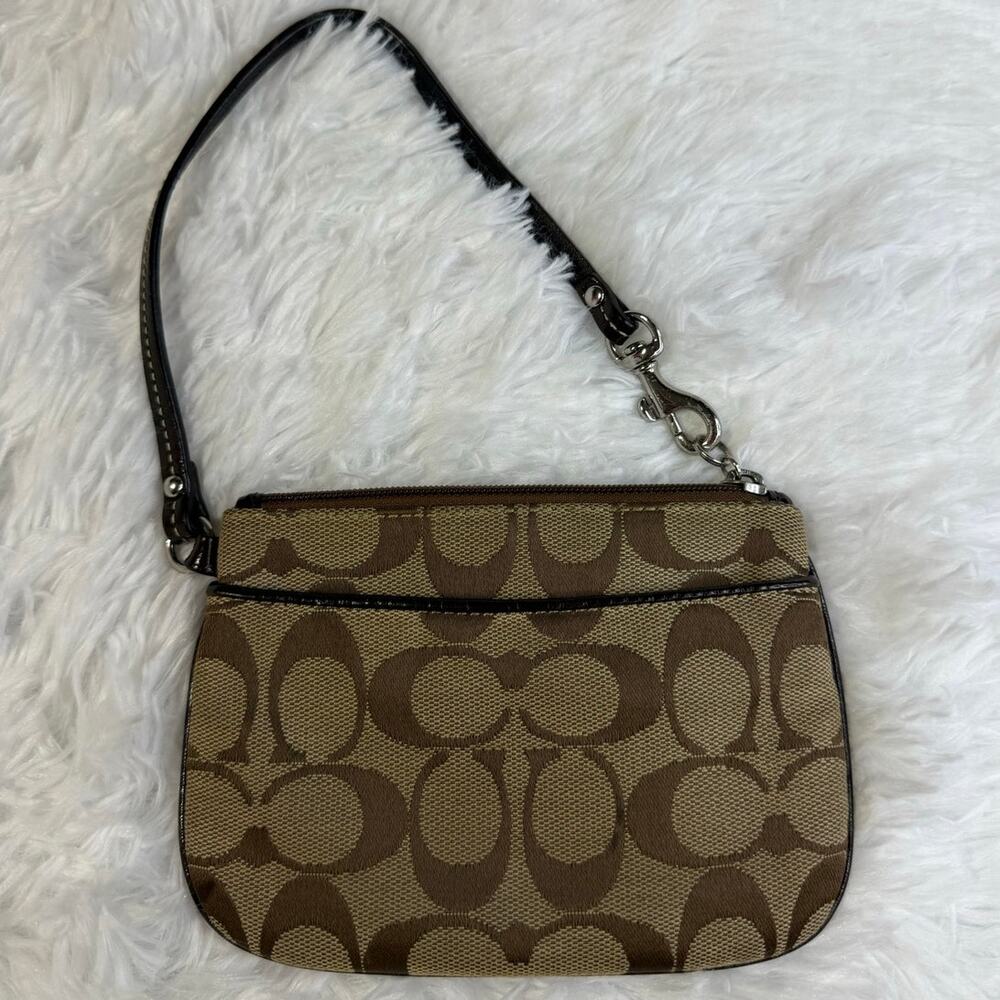 Coach Brown Wristlet